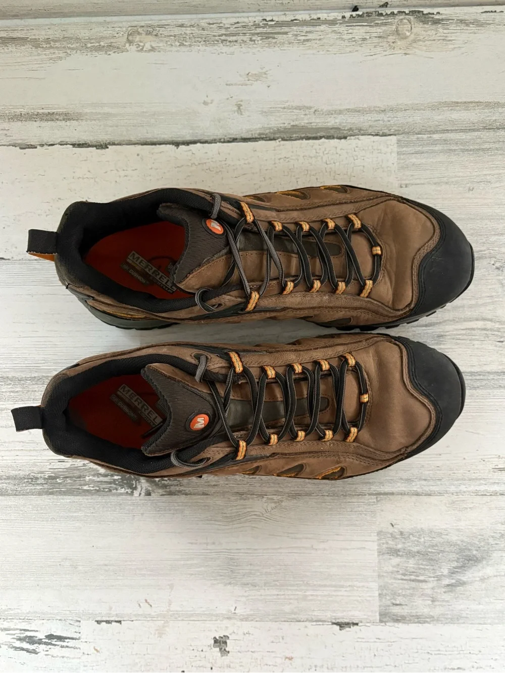 Merrell Men’s Size 12 Chameleon Lace Up Low Top Hiking Shoes In Brown